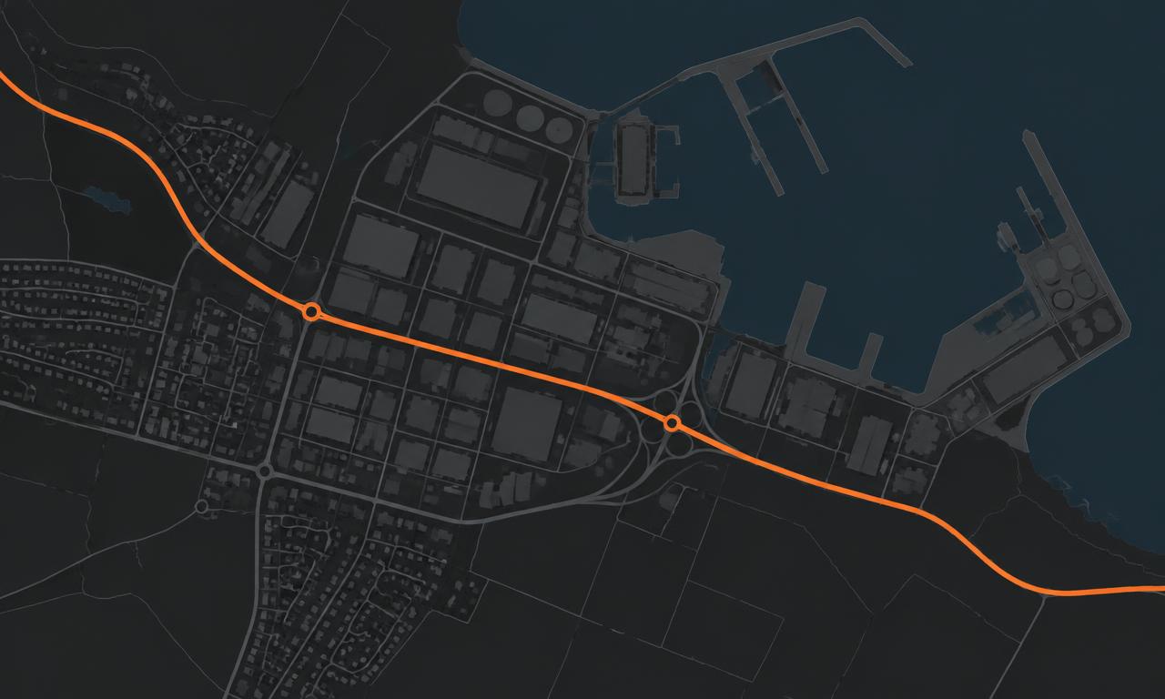 Map of Port Kembla showing the C&D Truck Repairs workshop at 201 Shellharbour Road, Port Kembla NSW 2505